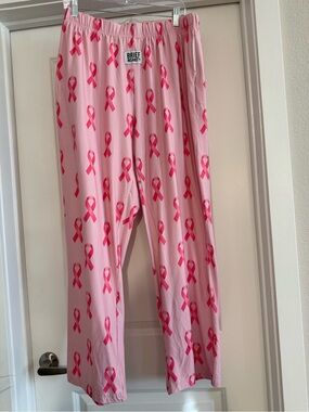 Brief Insanity Pink Ribbon Sleep Pants - Pink